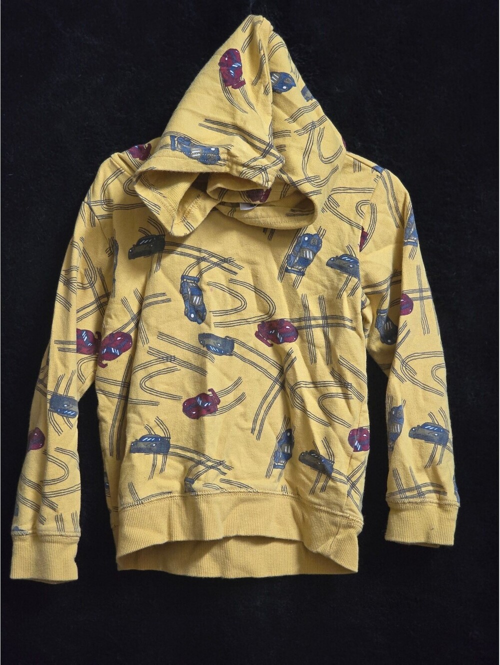 Mustard Racecar Hoodie - 5T